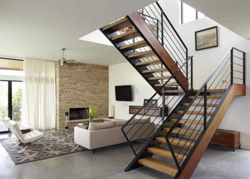 Resultado de imagem para escada de 2 lances  Stairs design modern, House  stairs, Stairs design